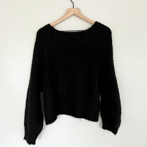 Free People | Black Pullover Sweater - Picture 4 of 6